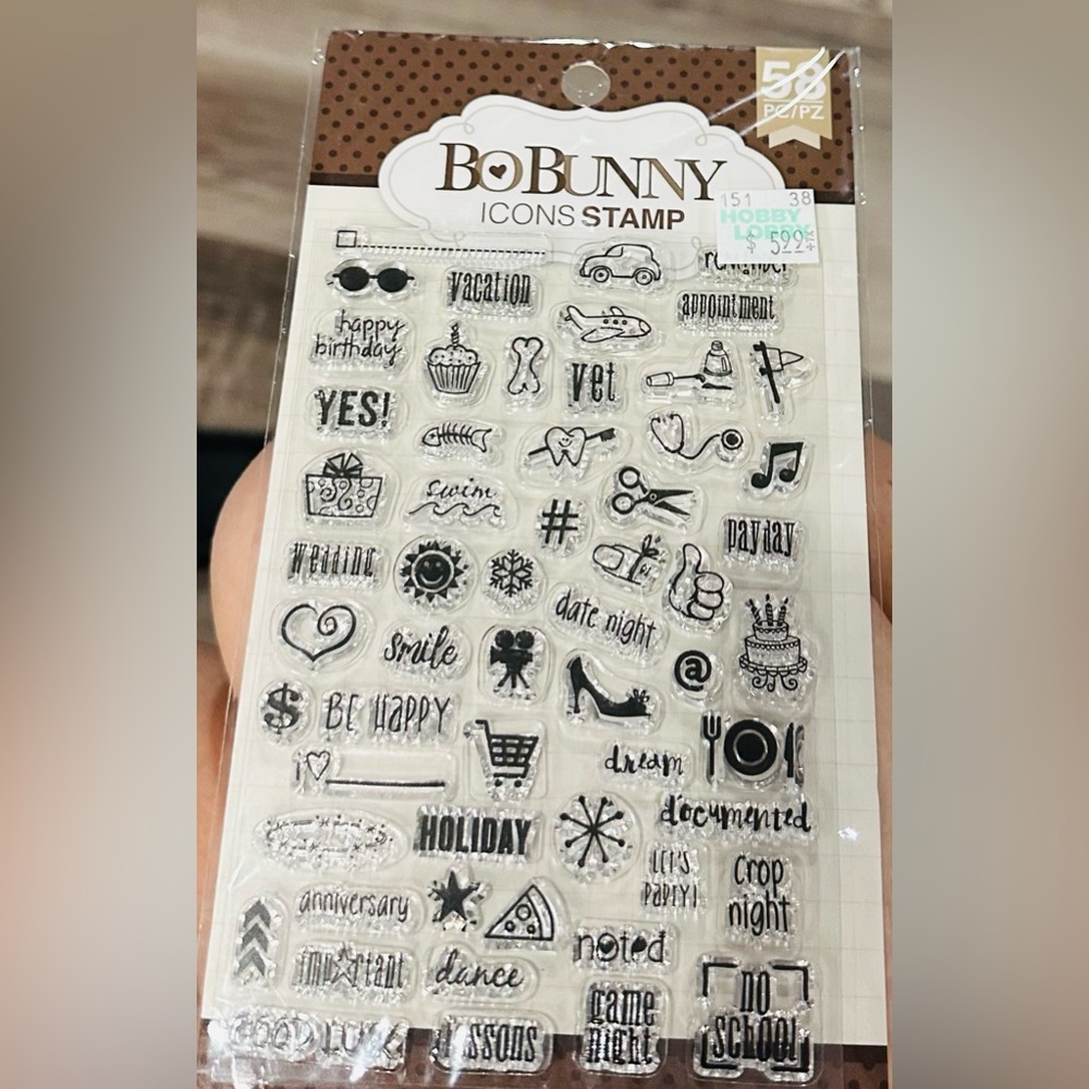 BoBunny- icon stamps- 58 pieces